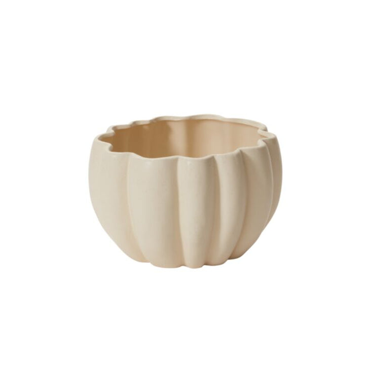White Ceramic Pumpkin Pot