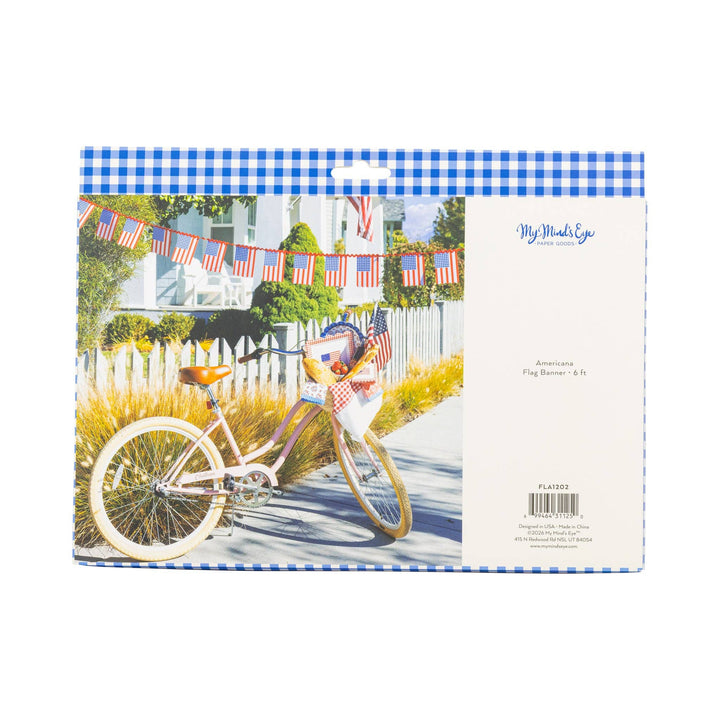 FLA1202 - Gingham Flag Banner My Mind’s Eye FLA1202 - Gingham Flag Banner Bonjour Fete - Party Supplies