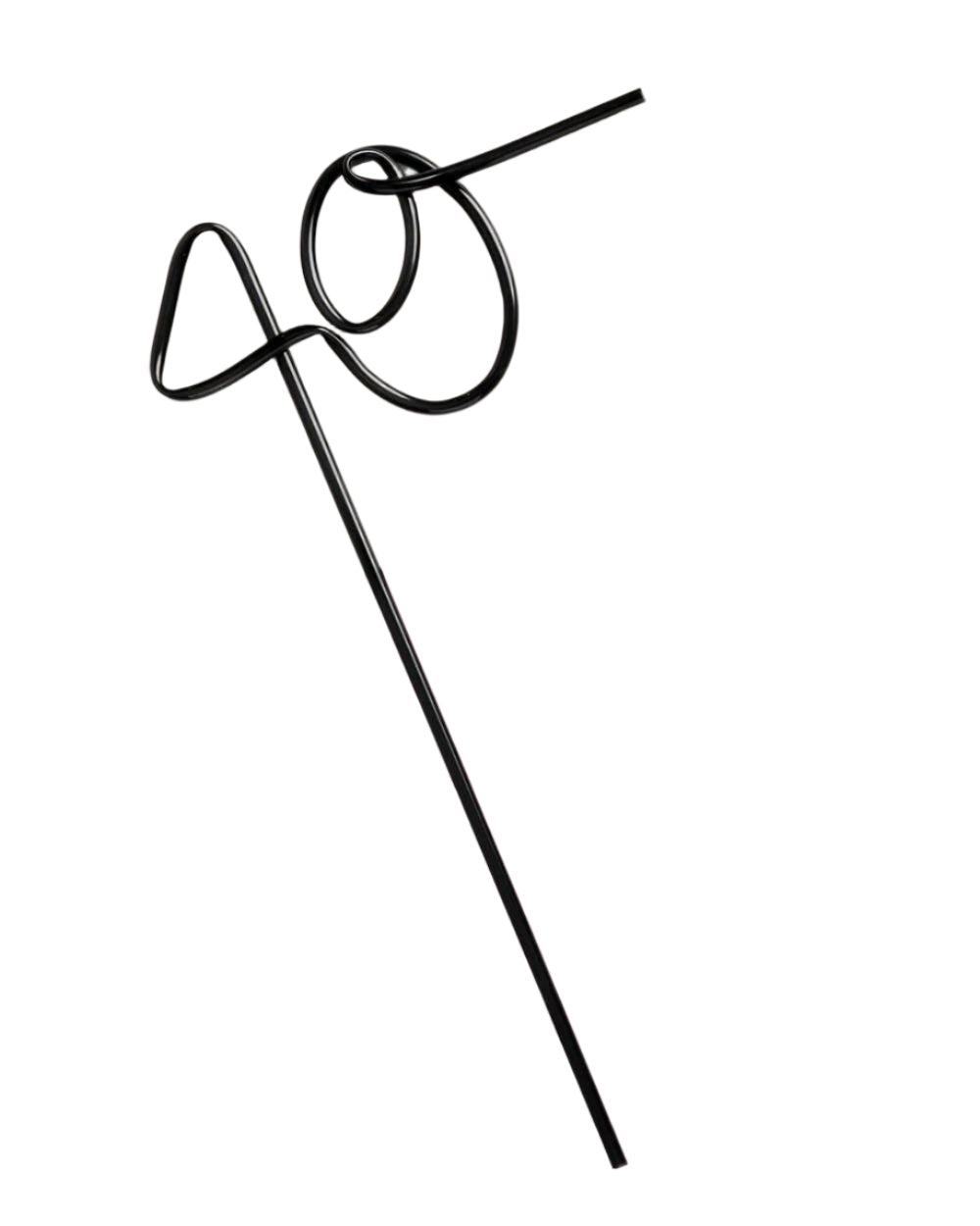 40 XL Straw - matte black straw xo, Fetti 40 XL Straw - matte black straw Bonjour Fete - Party Supplies