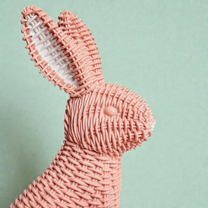 PINK RATTAN DESIGN BUNNY Gia Roma PINK RATTAN DESIGN BUNNY Bonjour Fete - Party Supplies