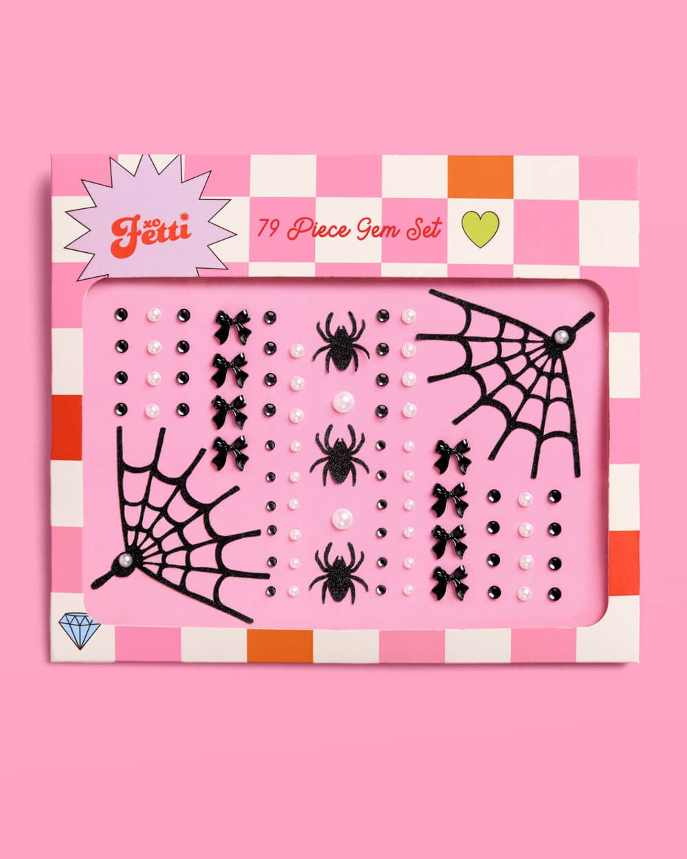 Romantic Horror Gem Set - 79 adhesive face gems, halloween, gothic xo, Fetti Romantic Horror Gem Set - 79 adhesive face gems, halloween, gothic Bonjour Fete - Party Supplies