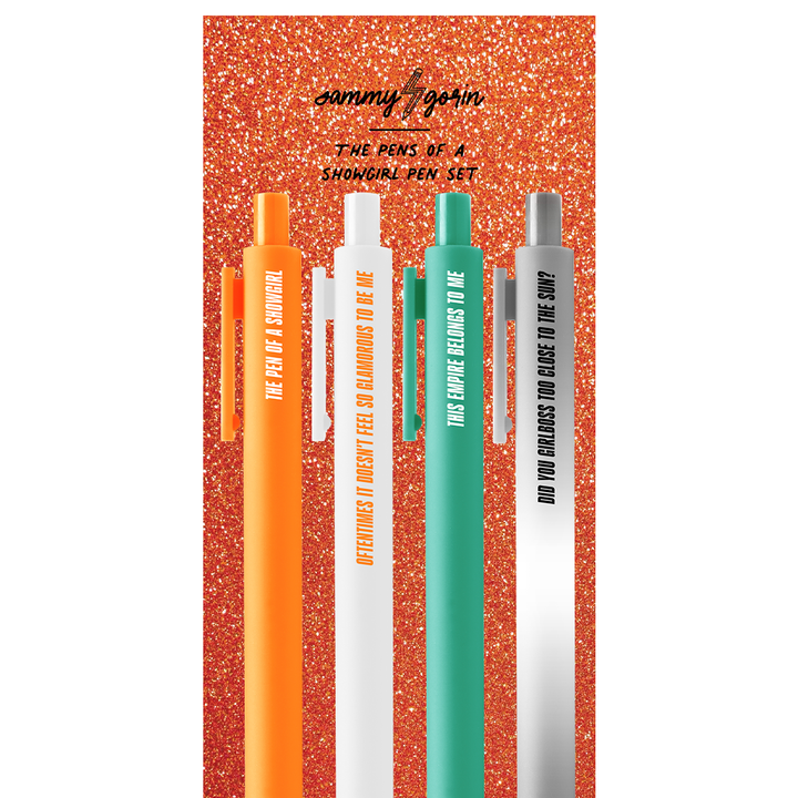 SHOWGIRL PEN SET Sammy Gorin LLC Arts & Crafts SHOWGIRL PEN SET Bonjour Fete - Party Supplies