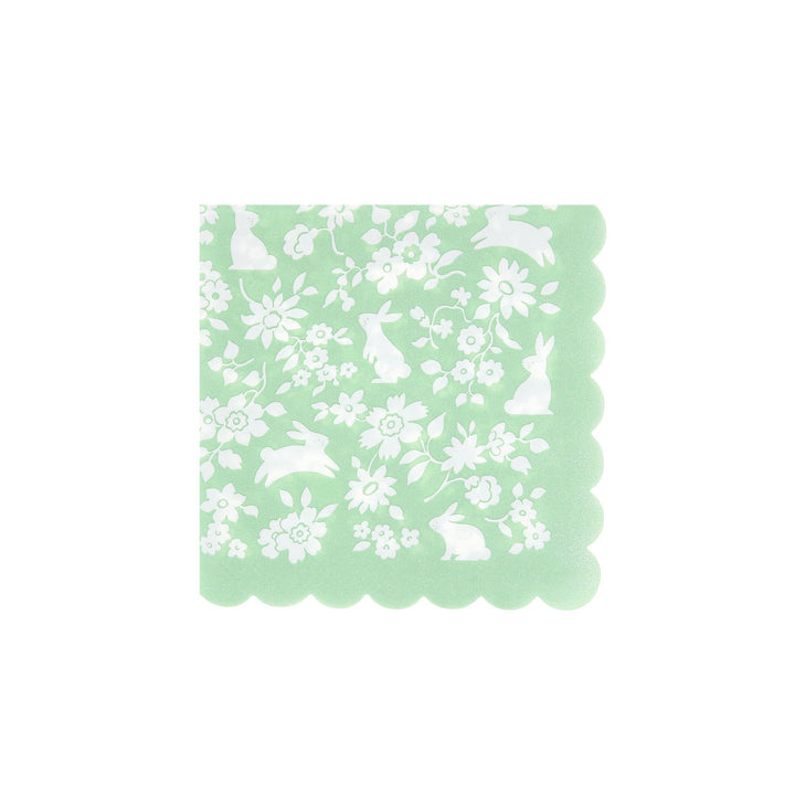 Ditsy Bunny Small Napkins Meri Meri Ditsy Bunny Small Napkins Bonjour Fete - Party Supplies