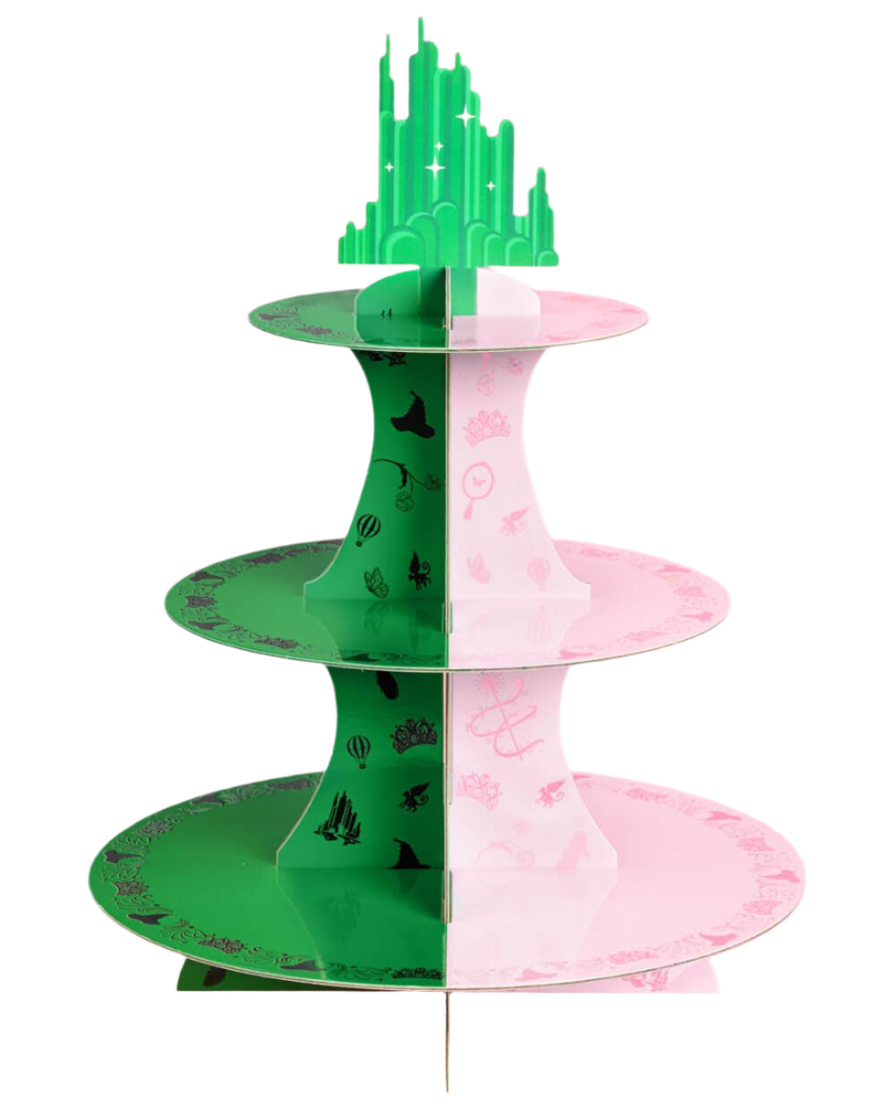 Emerald City Cupcake Tower - 3 tiered display, witch dessert xo, Fetti Emerald City Cupcake Tower - 3 tiered display, witch dessert Bonjour Fete - Party Supplies