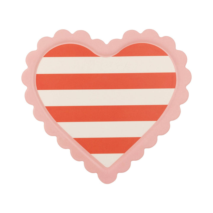 VAL1120 - Scalloped Striped Heart Tray My Mind’s Eye VAL1120 - Scalloped Striped Heart Tray Bonjour Fete - Party Supplies