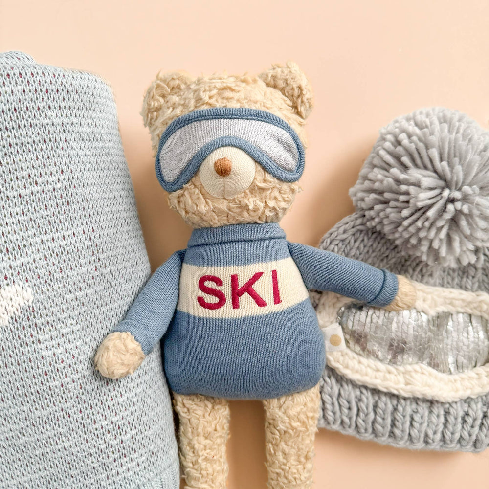 Plush Bear Ski Baby Kids Toy Animal Gift Winter Sport Snow The Blueberry Hill Plush Bear Ski Baby Kids Toy Animal Gift Winter Sport Snow Bonjour Fete - Party Supplies