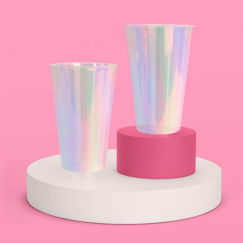 Iridescent Party Cups, Birthday Party Supplies, Bachelorette xo, Fetti Bonjour Fete - Party Supplies