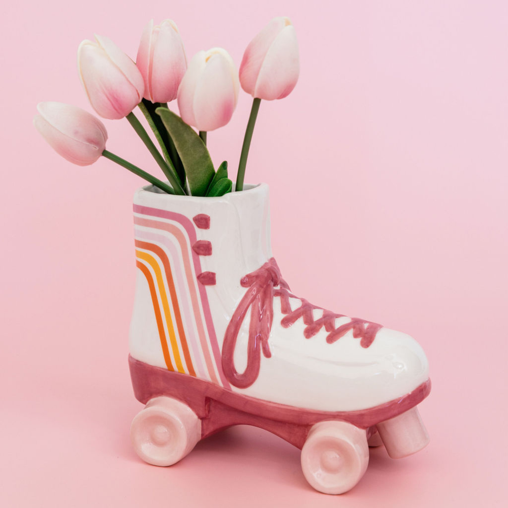 Novelty Vase, Roller Skate Steel Mill Gifts vase Novelty Vase, Roller Skate Bonjour Fete - Party Supplies