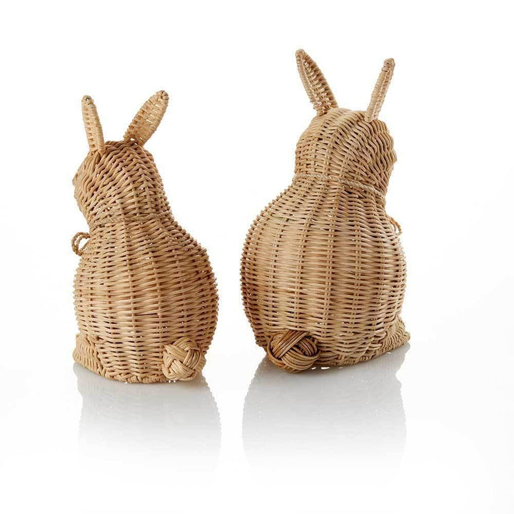Rattan Easter Rabbits - Set of 2 SERRV International Rattan Easter Rabbits - Set of 2 Bonjour Fete - Party Supplies
