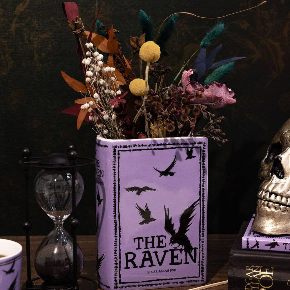 Large Book Vase, The Raven - Purple Steel Mill and Co. Large Book Vase, The Raven - Purple Bonjour Fete - Party Supplies