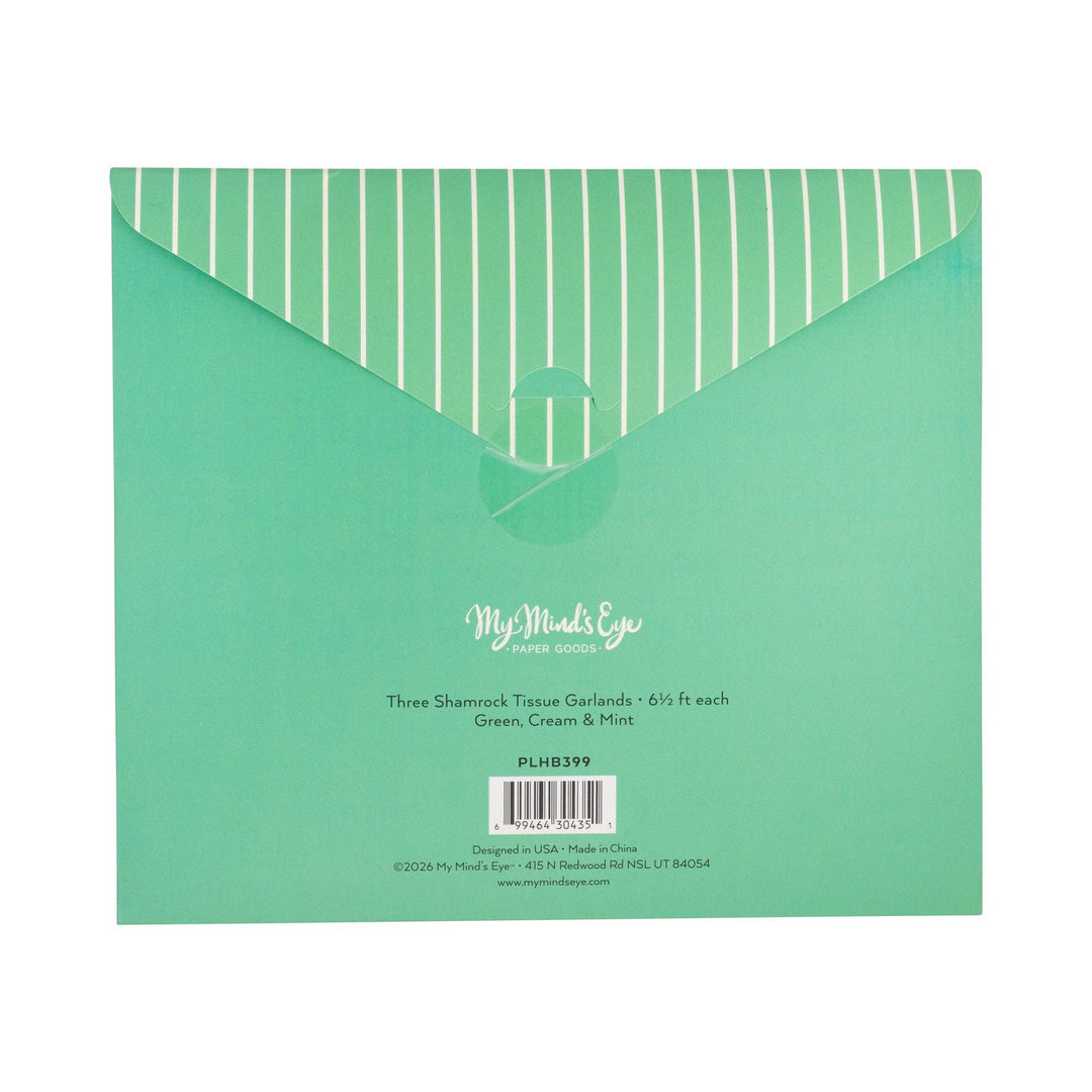 PLHB399 - Shamrock Crepe Paper Banner Set My Mind’s Eye PLHB399 - Shamrock Crepe Paper Banner Set Bonjour Fete - Party Supplies
