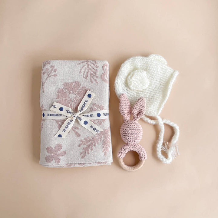 Teether Bunny Pink Rattle Spring Summer Baby Gift: Pink The Blueberry Hill Teether Bunny Pink Rattle Spring Summer Baby Gift: Pink Bonjour Fete - Party Supplies