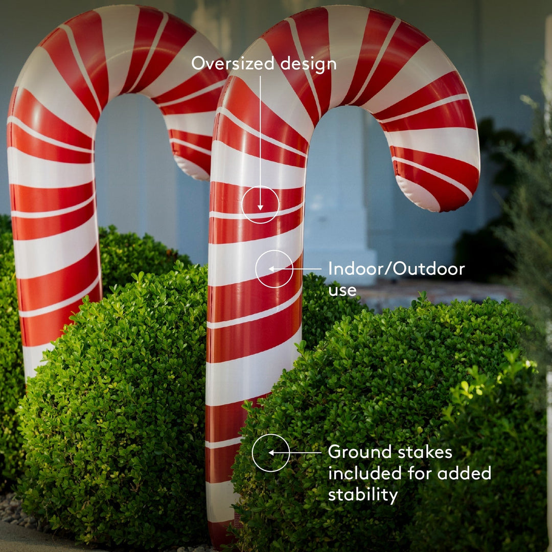 Inflatable Candy Canes Funboy Holiday Decor Inflatable Candy Canes Bonjour Fete - Party Supplies