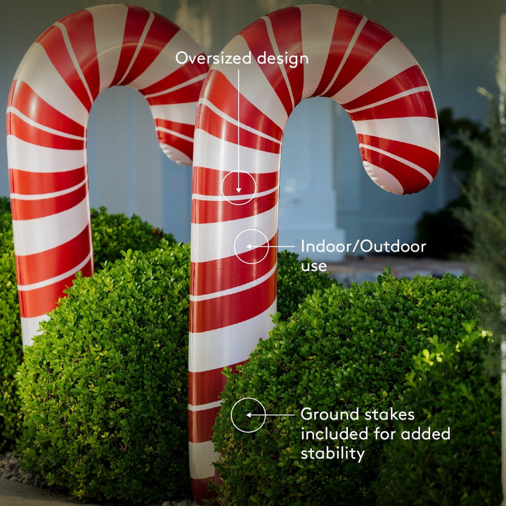 Inflatable Candy Canes Funboy Holiday Decor Inflatable Candy Canes Bonjour Fete - Party Supplies