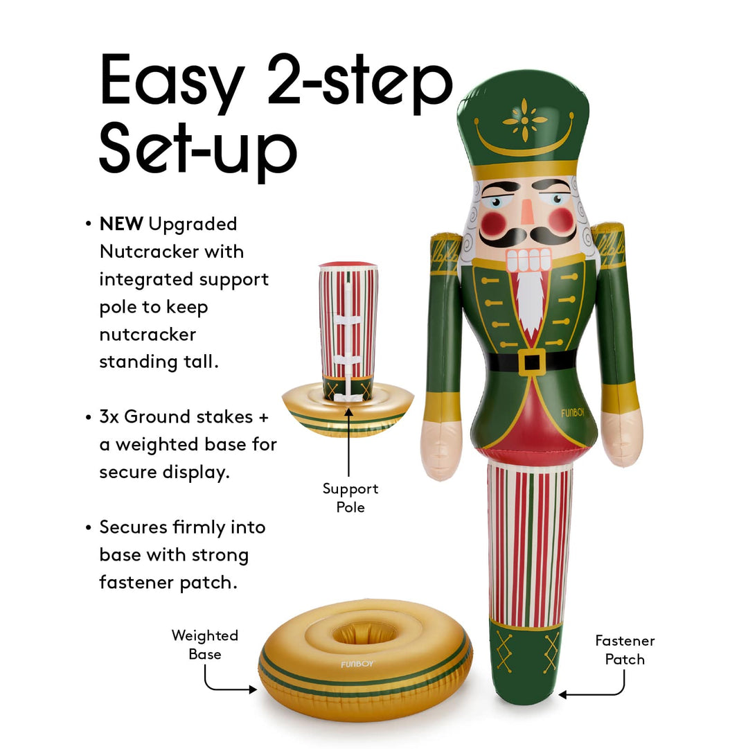 Inflatable Nutcracker Funboy Holiday Decor Inflatable Nutcracker Bonjour Fete - Party Supplies