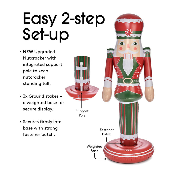 Inflatable Nutcracker Funboy Holiday Decor Inflatable Nutcracker Bonjour Fete - Party Supplies