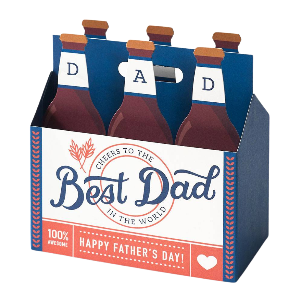 BEST DAD 6-PACK FATHER'S DAY CARD Paper Source Wholesale Greeting Cards Bonjour Fete - Party Supplies