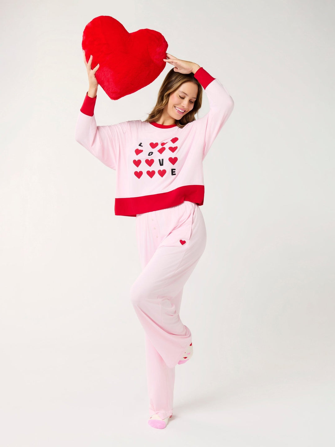 Shiraleah Jovi Heart Pillow