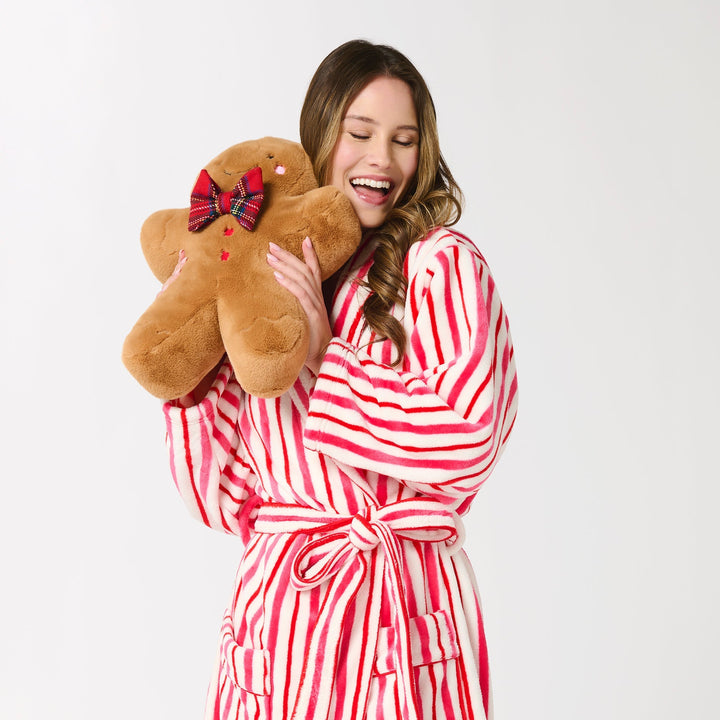 Shiraleah Gingerbread Man Pillow, Brown Shiraleah Retail Décor Shiraleah Gingerbread Man Pillow, Brown Bonjour Fete - Party Supplies