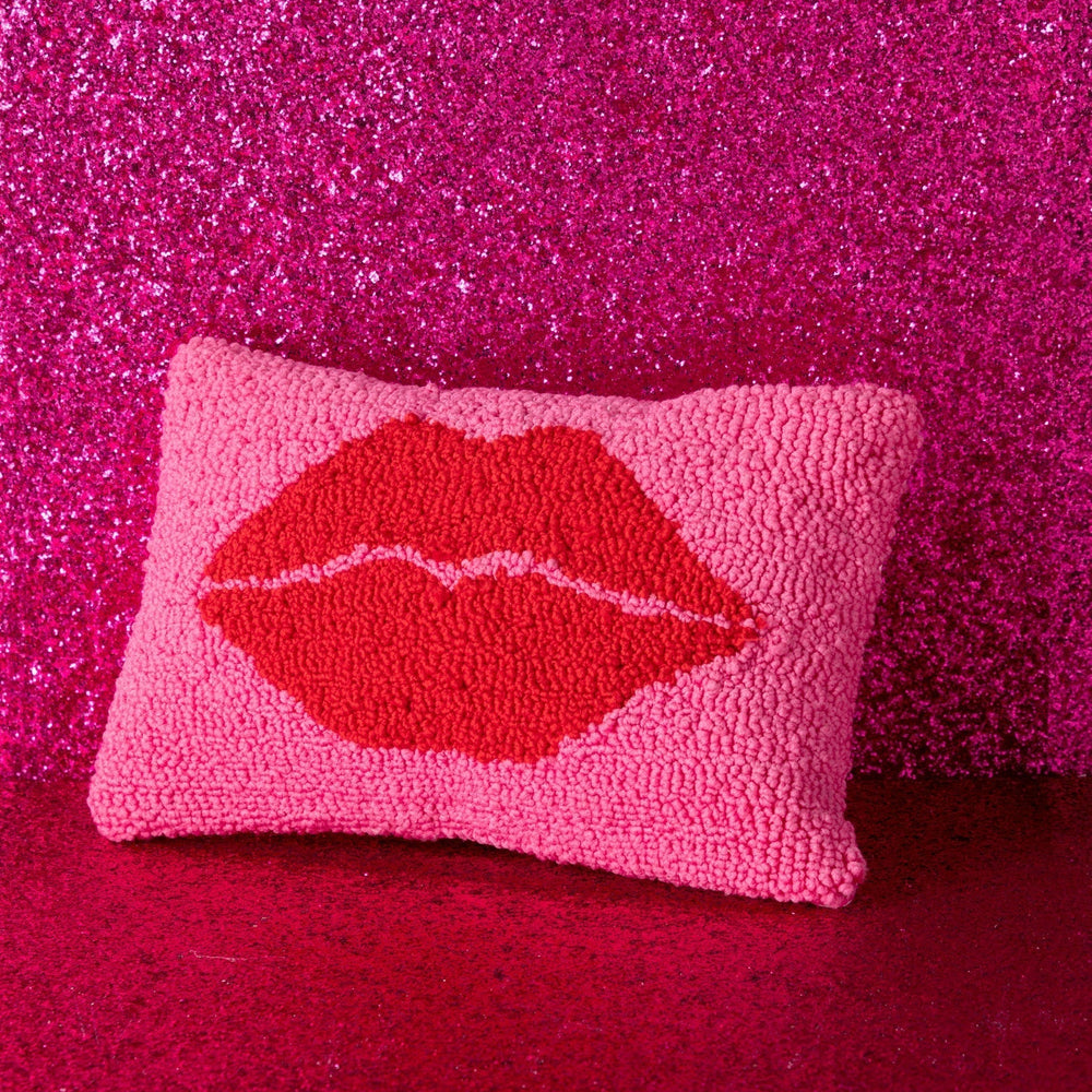 Shiraleah Lips Pillow, Pink Shiraleah Retail Décor Shiraleah Lips Pillow, Pink Bonjour Fete - Party Supplies