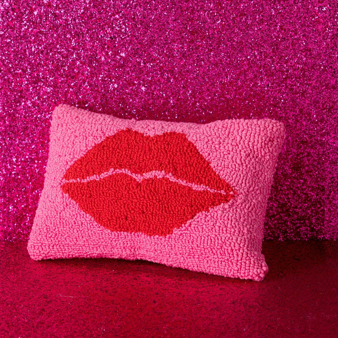 Shiraleah Lips Pillow, Pink Shiraleah Retail Décor Shiraleah Lips Pillow, Pink Bonjour Fete - Party Supplies