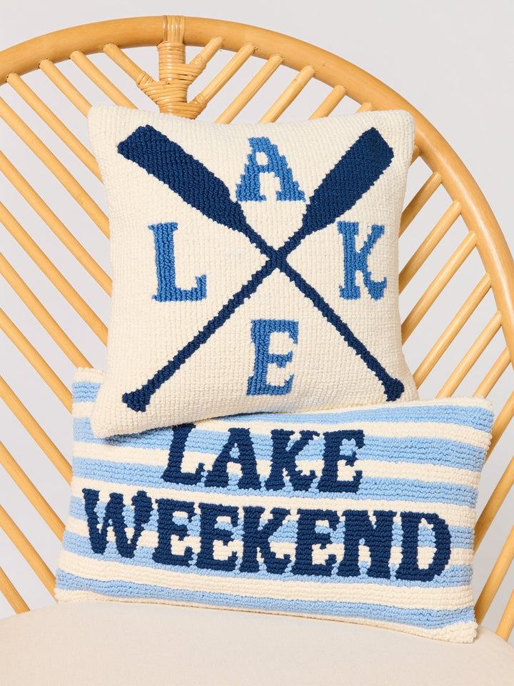 Shiraleah "Lake Weekend" Pillow, Blue