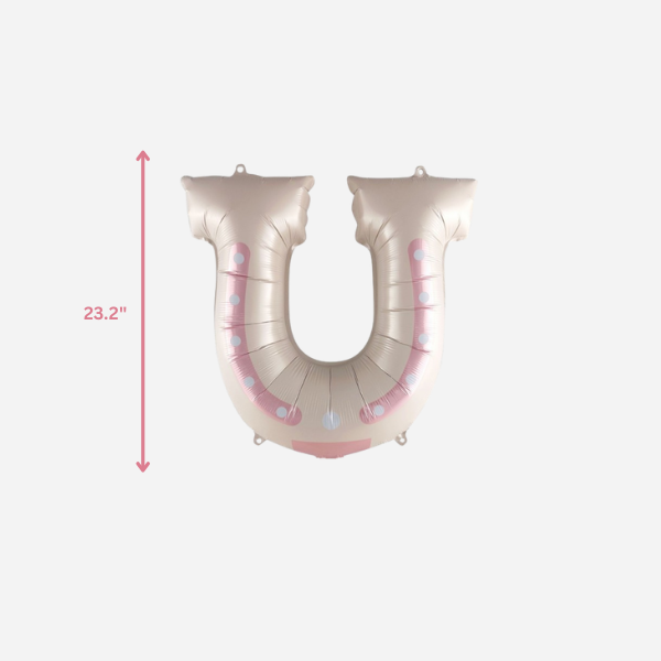 Pink Horseshoe Foil Balloon - Bonjour Fête 