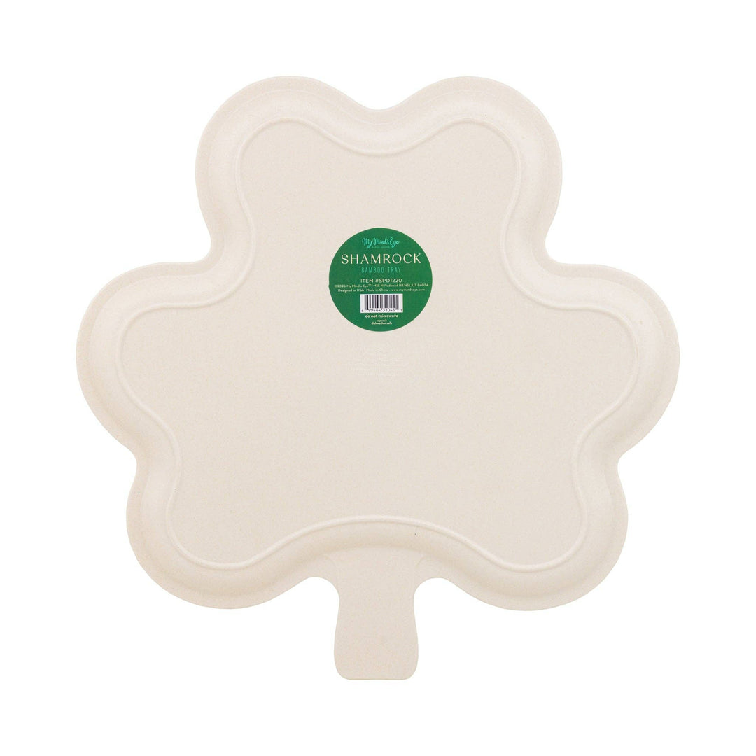 SPD1220 - Gingham Shamrock Bamboo Tray My Mind’s Eye SPD1220 - Gingham Shamrock Bamboo Tray Bonjour Fete - Party Supplies