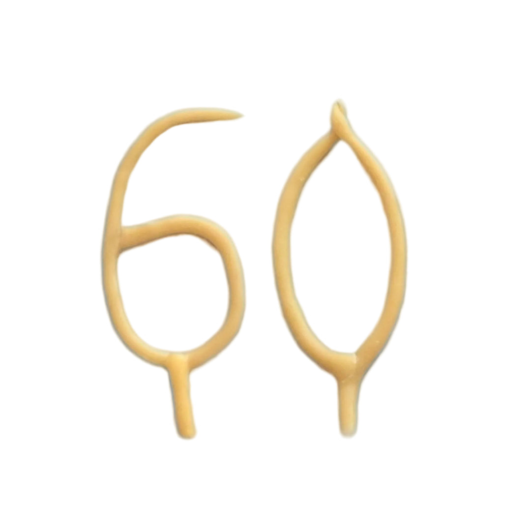 60th Birthday Beeswax Number Candle Set Camp Hollow Candles 60th Birthday Beeswax Number Candle Set Bonjour Fete - Party Supplies