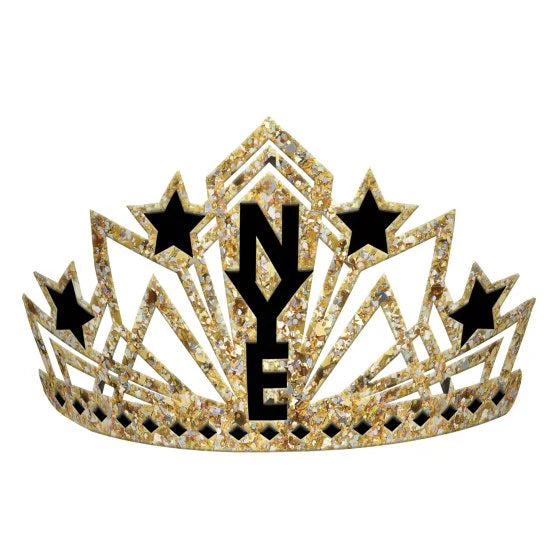 NEW YEARS EVE GLITTER CROWN Amscan New Year's Eve NEW YEARS EVE GLITTER CROWN Bonjour Fete - Party Supplies