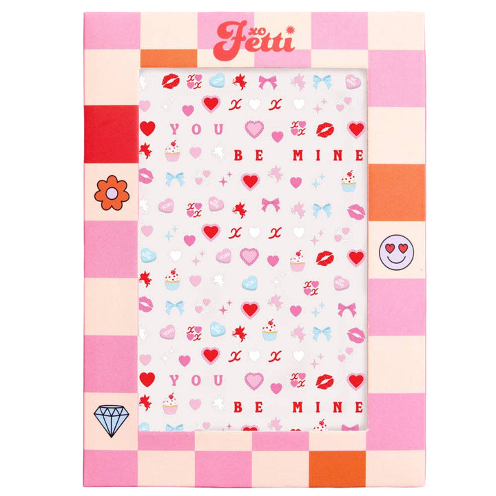 Be Mine Nail Stickers - 164 stickers xo, Fetti Be Mine Nail Stickers - 164 stickers Bonjour Fete - Party Supplies