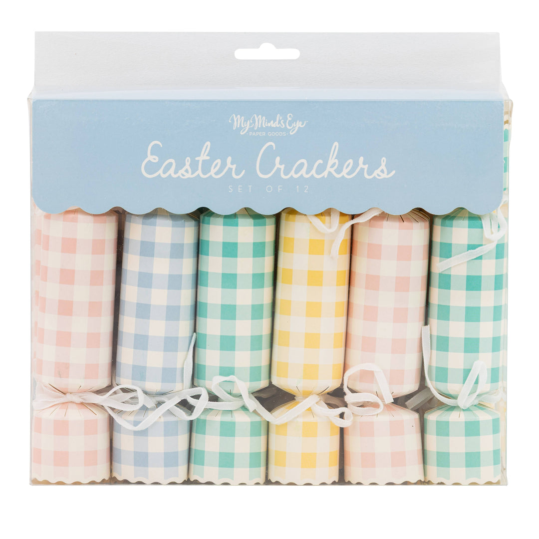PLCK192 - Pastel Gingham Party Crackers (12ct) My Mind’s Eye PLCK192 - Pastel Gingham Party Crackers (12ct) Bonjour Fete - Party Supplies