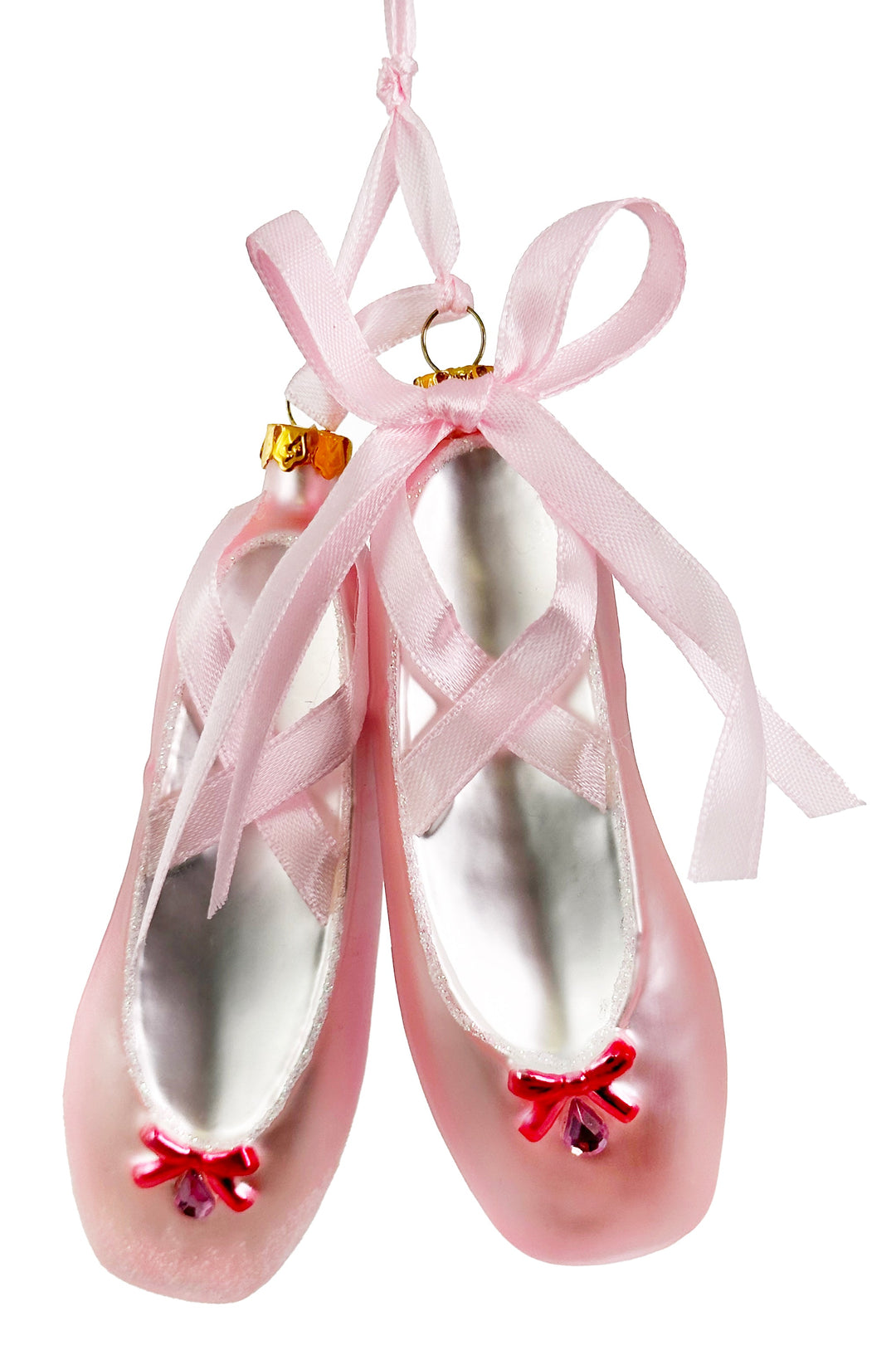 BALLET SHOES GLASS ORNAMENT SHI SHI Christmas Ornament BALLET SHOES GLASS ORNAMENT Bonjour Fete - Party Supplies