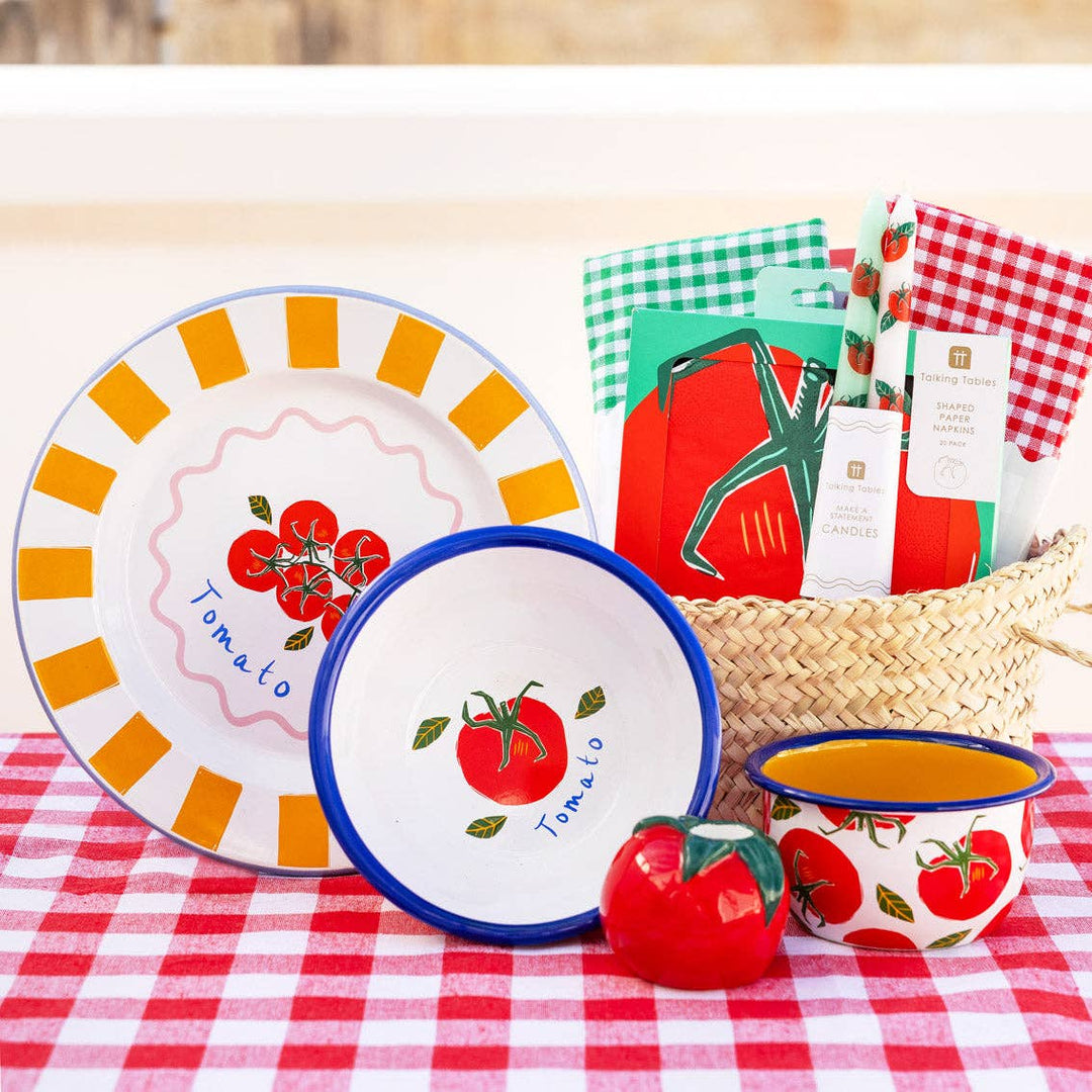 TOMATO SHAPED NAPKINS Talking Tables USA Napkins TOMATO SHAPED NAPKINS Bonjour Fete - Party Supplies