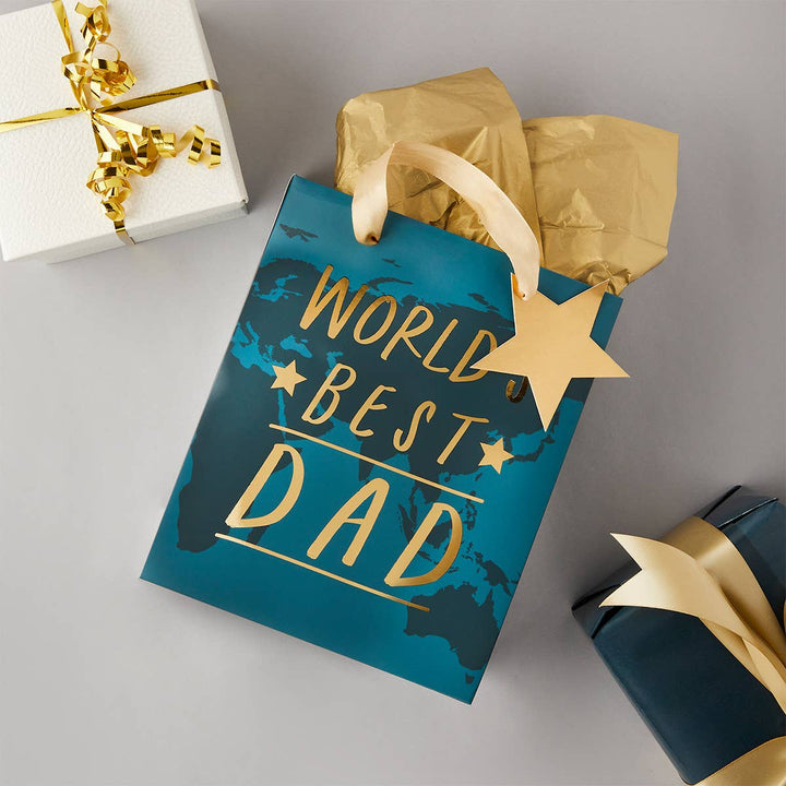 World's Best Dad Gift Bag 1 Pack Hootyballoo by Club Green World's Best Dad Gift Bag 1 Pack Bonjour Fete - Party Supplies
