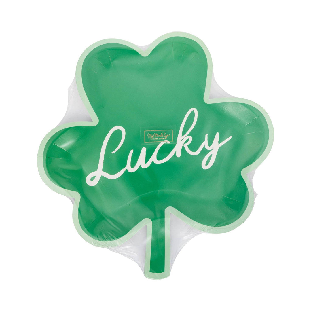 SPD1240 - Lucky Shamrock Shaped Plate My Mind’s Eye SPD1240 - Lucky Shamrock Shaped Plate Bonjour Fete - Party Supplies