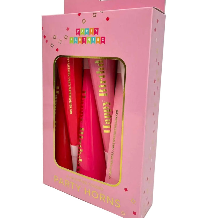 Pink Happy Birthday Tooters Party Partners Pink Happy Birthday Tooters Bonjour Fete - Party Supplies