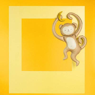Monkey Foil Balloon 35 in. - PartyDeco USA THE BALLOON HUB Monkey Foil Balloon 35 in. - PartyDeco USA Bonjour Fete - Party Supplies