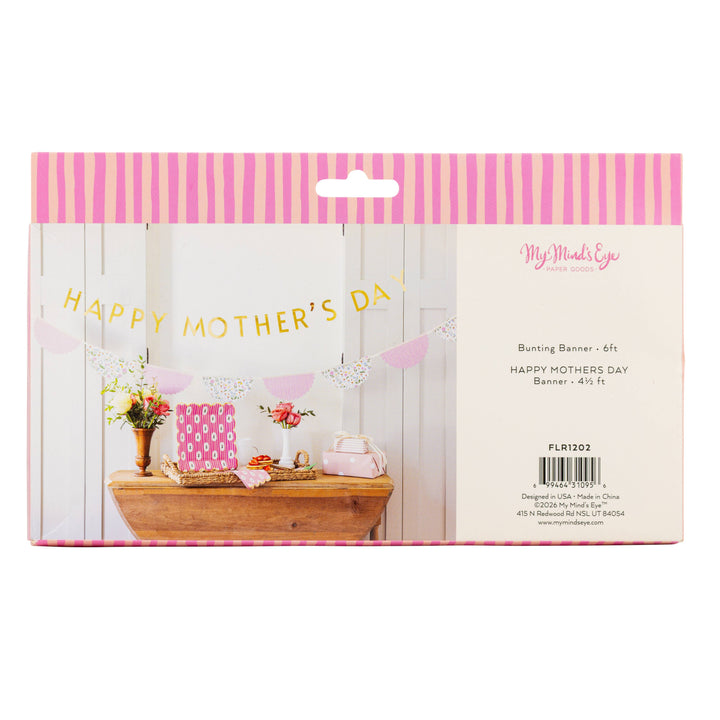 FLR1202 - Happy Mother's Day Banner Set My Mind’s Eye FLR1202 - Happy Mother's Day Banner Set Bonjour Fete - Party Supplies