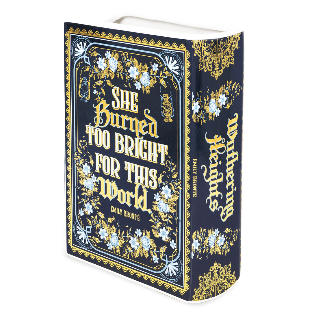 WUTHERING HEIGHTS LARGE BOOK VASE Steel Mill Gifts Book Vase WUTHERING HEIGHTS LARGE BOOK VASE Bonjour Fete - Party Supplies