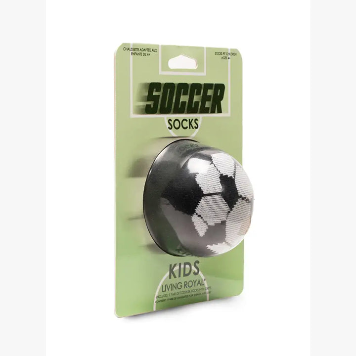 3D Packaged Crew Socks - Kids - Soccer Ball - Black Living Royal 3D Packaged Crew Socks - Kids - Soccer Ball - Black Bonjour Fete - Party Supplies