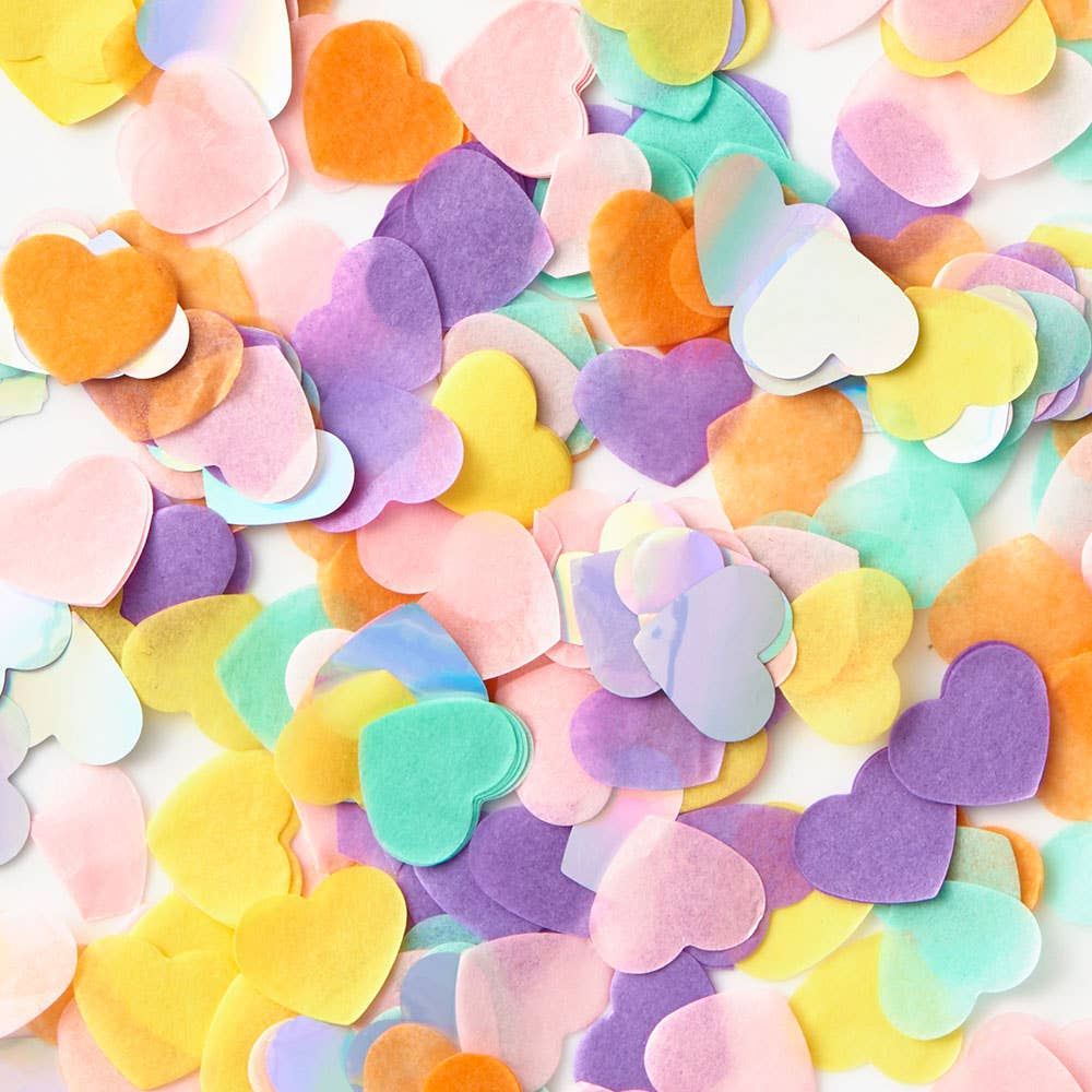 Pastel Heart Confetti Paper Source Wholesale Pastel Heart Confetti Bonjour Fete - Party Supplies