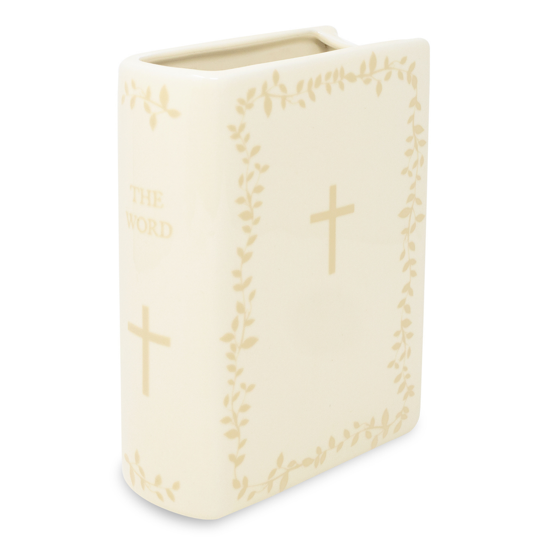The Word Bible Large Book Vase Steel Mill Gifts Book Vase The Word Bible Large Book Vase Bonjour Fete - Party Supplies
