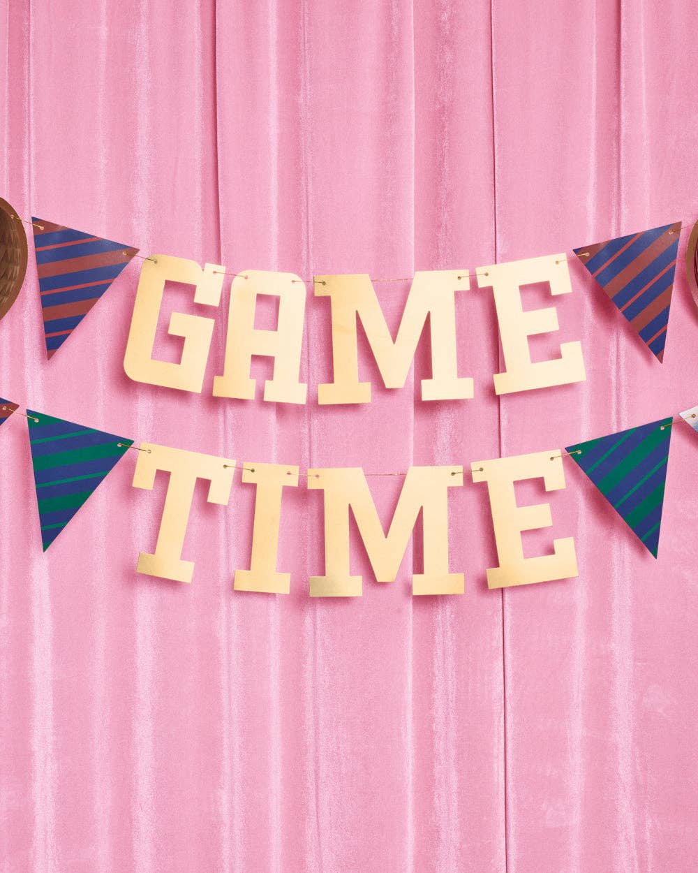 Game Time Banner - gold foil banner, football, game day xo, Fetti Game Time Banner - gold foil banner, football, game day Bonjour Fete - Party Supplies
