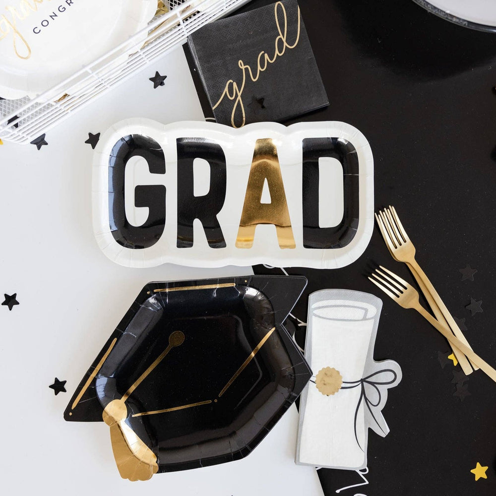 Graduation Cap Shaped Paper Plates Bonjour Fete Party Supplies Graduation