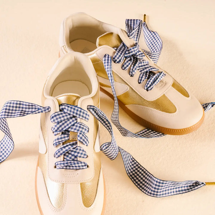 GINGHAM RIBBON SHOELACES The Darling Effect Kid's Accessories & Costumes GINGHAM RIBBON SHOELACES Bonjour Fete - Party Supplies