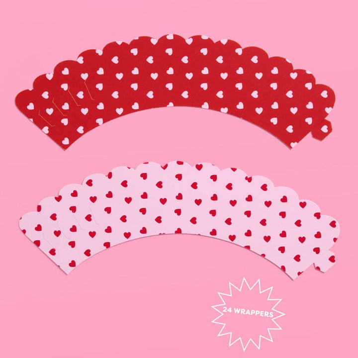 Heaven Sent Toppers - 24 wrappers + toppers xo, Fetti Heaven Sent Toppers - 24 wrappers + toppers Bonjour Fete - Party Supplies