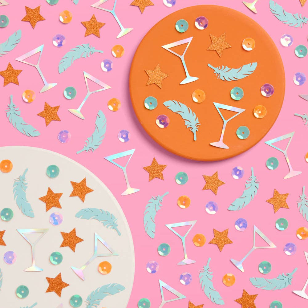 Showgirl Confetti | Martini Party Decorations Bachelorette xo, Fetti Showgirl Confetti | Martini Party Decorations Bachelorette Bonjour Fete - Party Supplies
