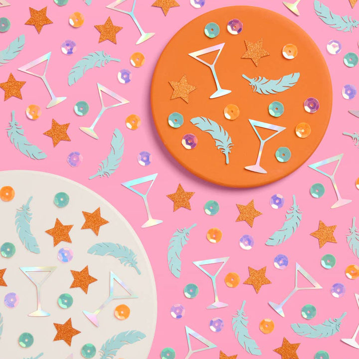 Showgirl Confetti | Martini Party Decorations Bachelorette xo, Fetti Showgirl Confetti | Martini Party Decorations Bachelorette Bonjour Fete - Party Supplies