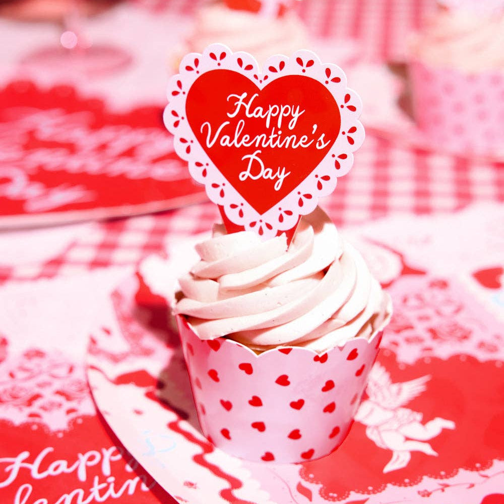 Heaven Sent Toppers - 24 wrappers + toppers xo, Fetti Heaven Sent Toppers - 24 wrappers + toppers Bonjour Fete - Party Supplies